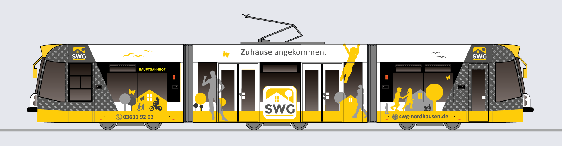 Straßenbahn Werbung / Gestaltung